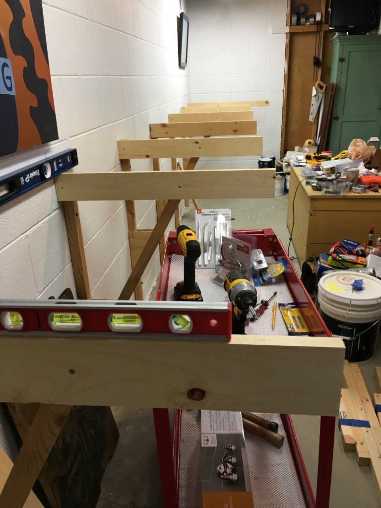 Angle braces, tools, wood