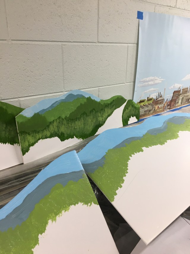 Imagination is used to made the backdrops come to life.