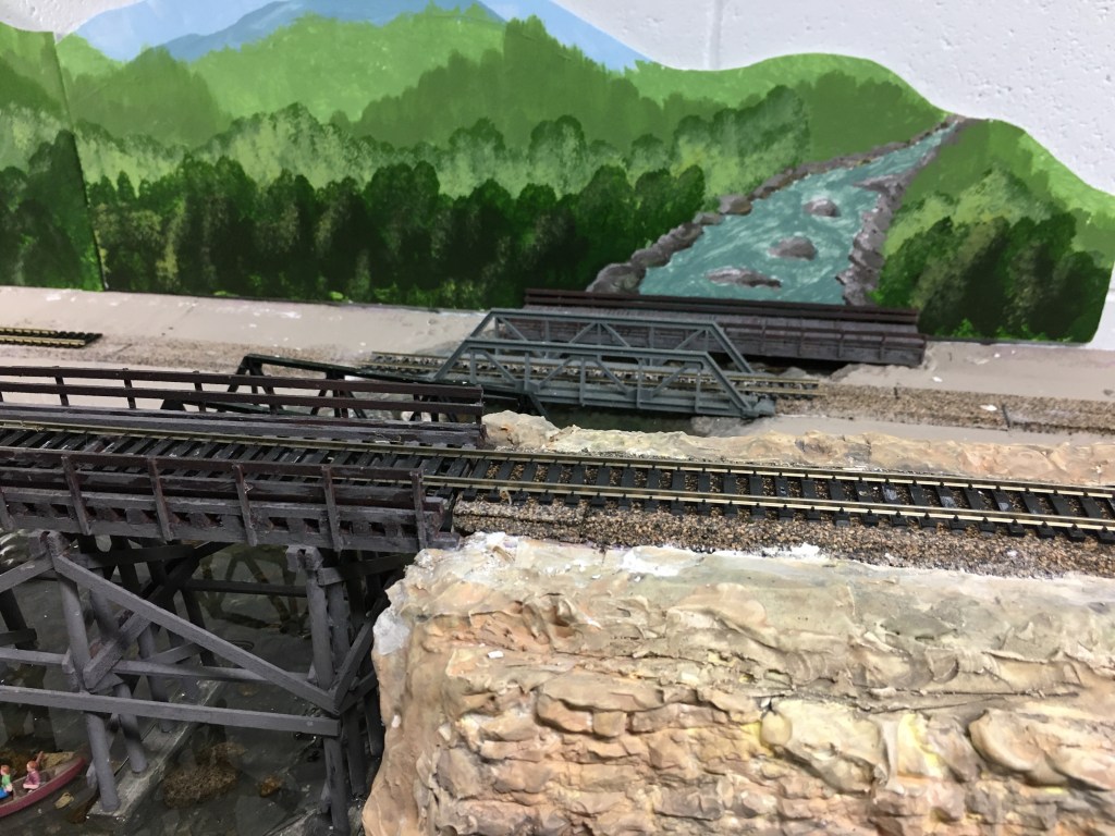 The track crosses over Maple Valley Trestle.