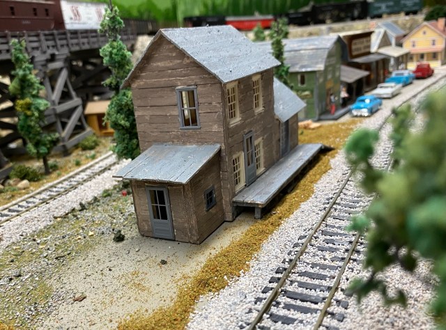 Side view of balsa Maple Valley Supply Co outside town of Maple Valley.