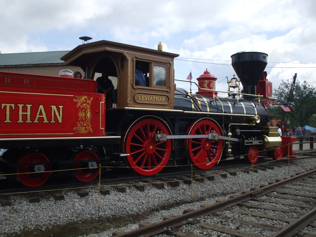 A beautifully restored antique steam locomotive "Leviathan"