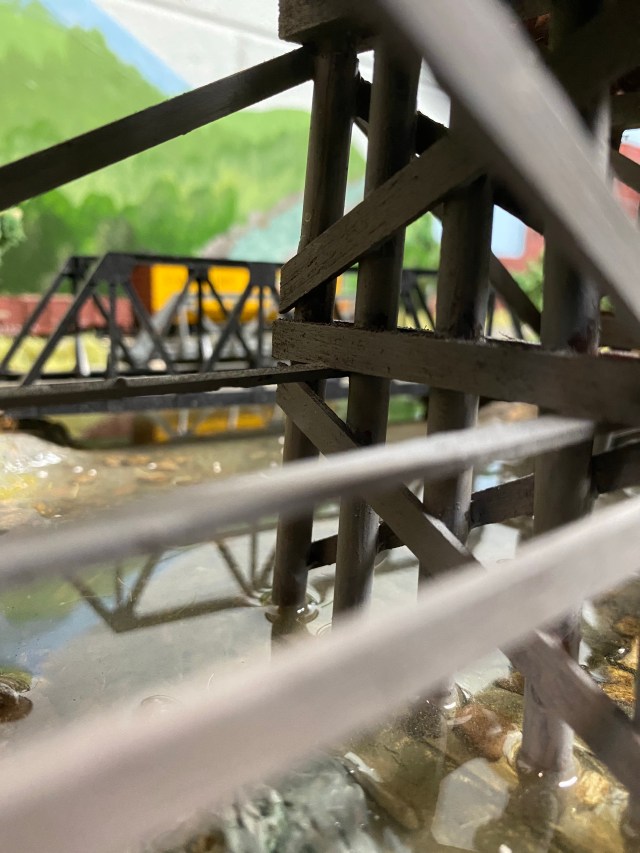 Bridge beams, river, girder bridge, water