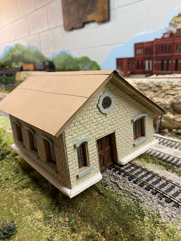 Scratch built house, HO scale track