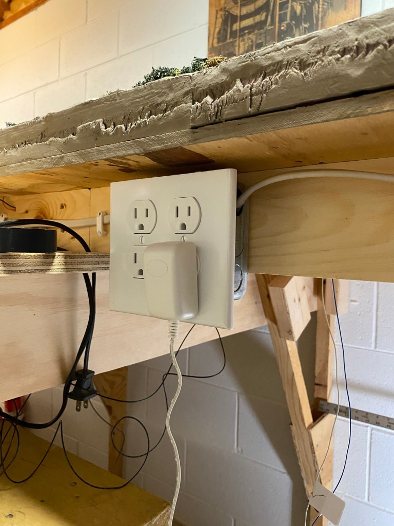 Electrical outlets, plugs, lumber, foam