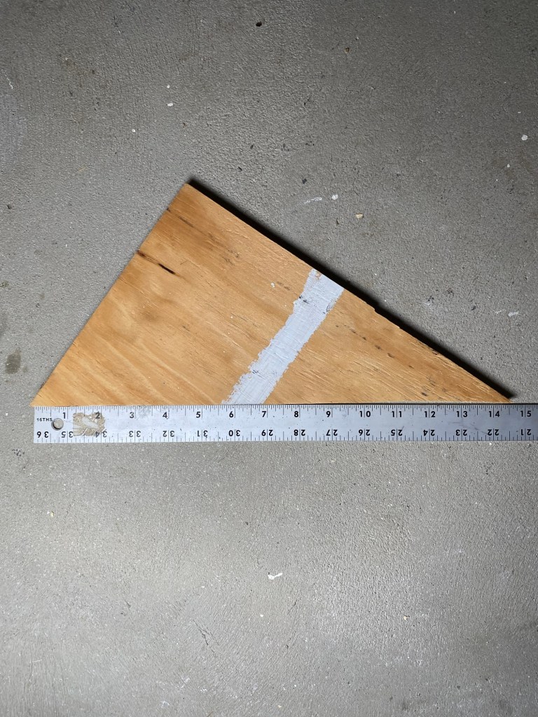 Plywood gusset from 1/4" plywood hypotenuse.
